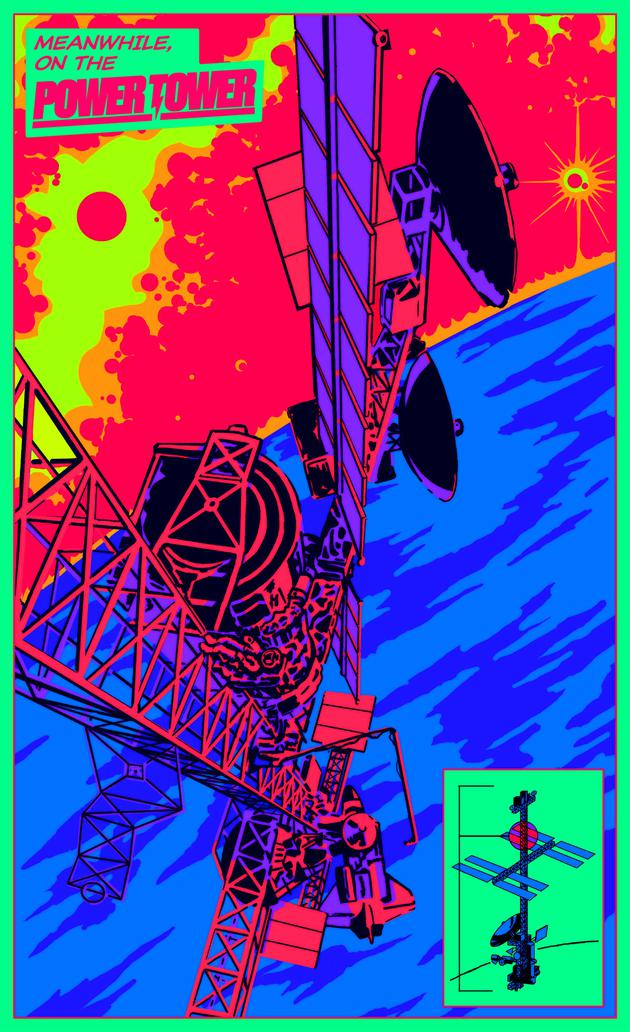 这个新设计俗称“电力塔”（Power Tower），由5个模块组成——2个实验室、1个后勤中心和2个船员舱——集中在一个120米长的桁架末端。