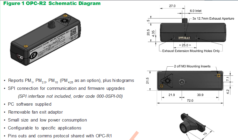 【新品推荐】英国alphasense 颗粒物检测器 PM2.5传感器 - OPC-R2