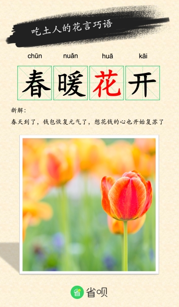 省呗发布成语新解海报，倡导理性消费新风尚