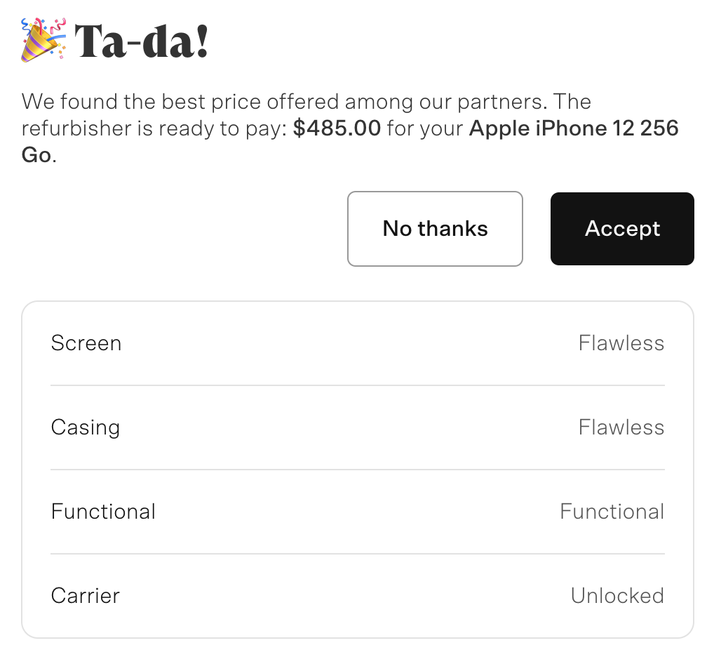 回购旧设备时，问卷评估的维度