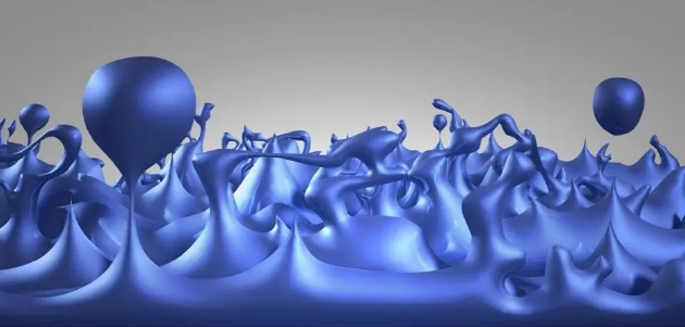 这张艺术家绘制的概念图描绘了时空的泡沫状结构,其中细小的泡泡只有原子核的十万亿分之一大。它们会不断波动、并且转瞬即逝。但它们的体积是存在下限的,一旦小于这一下限,物理学就无法再发挥作用。这个下限叫做普朗克尺度,在距离上相当于10-35米,时间相当于10-43秒。