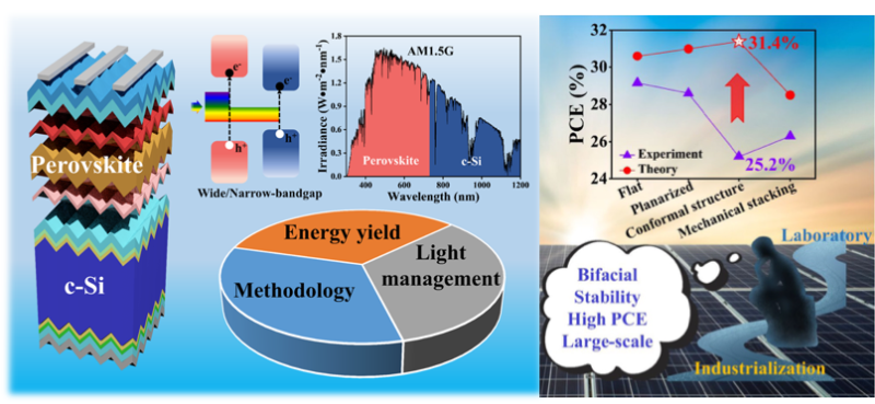 中国在钙钛矿/晶硅两端叠层太阳能电池研究取得进展