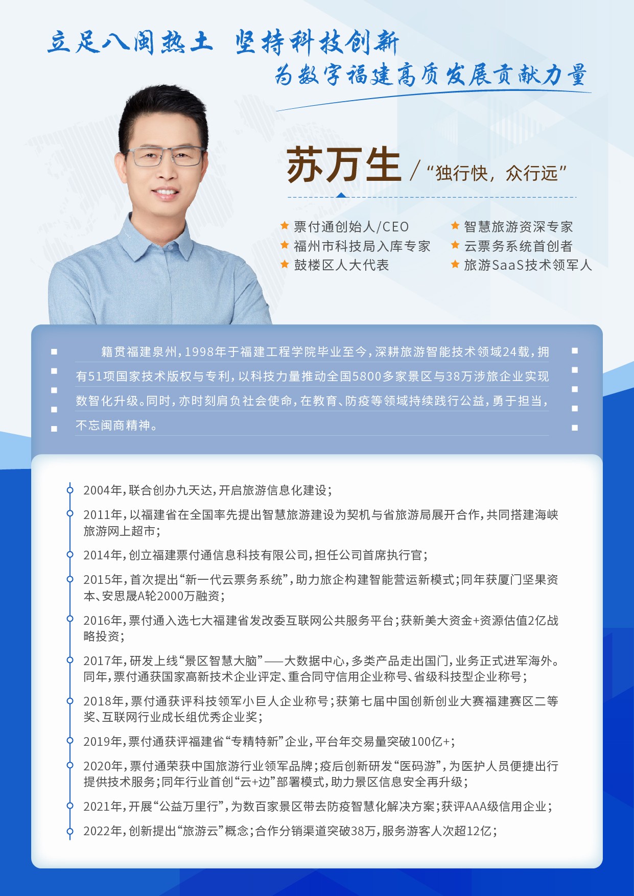 票付通CEO苏万生：赓续闽商精神，推动文旅数字化发展