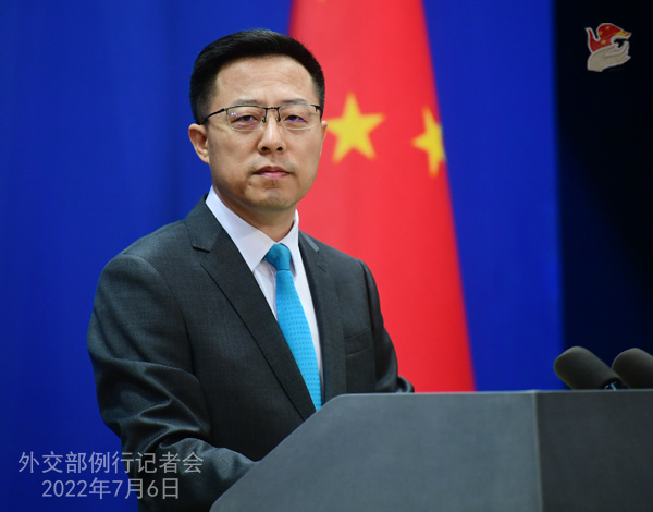 外交部发言人赵立坚